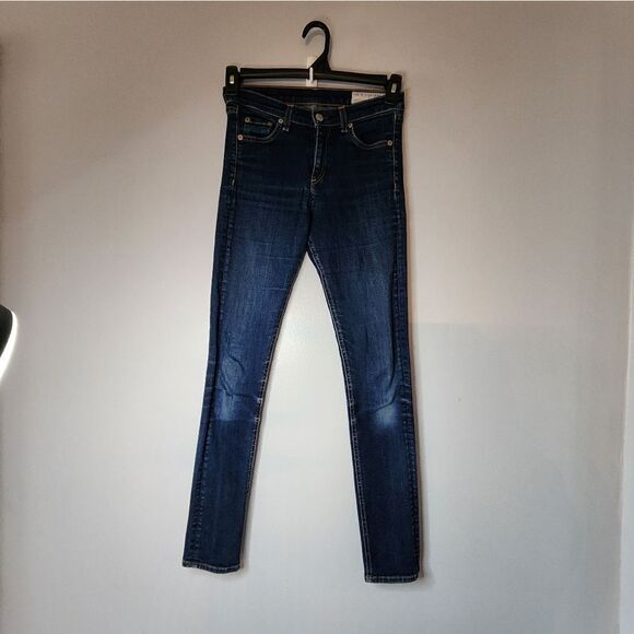 Rag & Bone Blue Wash Skinny Jeans Sz 27 - Picture 1 of 6